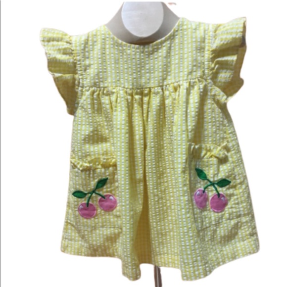Samara Girls Yellow Summer Dress with Bloomers - Picture 1 of 8